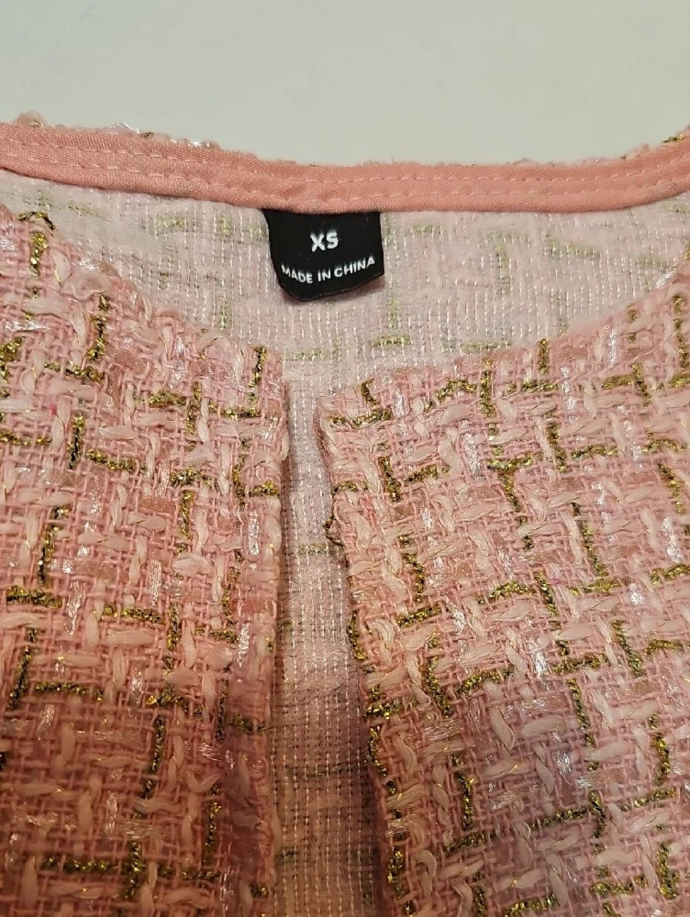 Elle Woods Pink Costume Tweed Mini Skirt Set.size XS